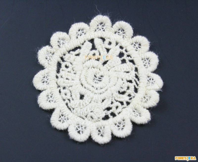 10 Stück Blume Spitze Applikation Beige Baumwolle Bestickt Patch 6, 5 X 6 cm | Lace165 10 Stück Blume Spitze Applikation Beige Baumwolle Bestickt Patch 6, 5 X 6 cm | Lace165 von ForestEra