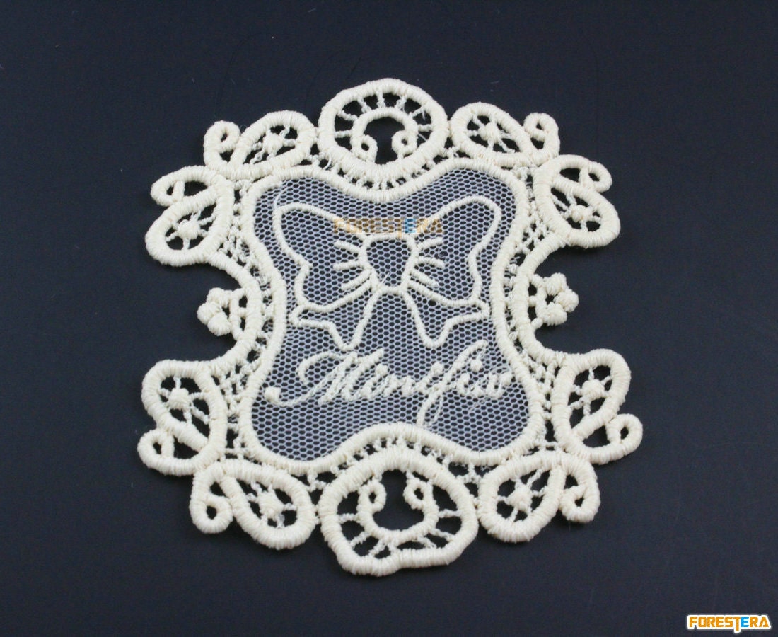 10 Stück Schmetterling Spitze Applikation Beige Terylene Bestickt Patch 6.5x8.5cm | Lace148 10 Stück Schmetterling Spitze Applikation Beige Terylene Bestickt Patch 6.5x8.5cm | Lace148 von ForestEra