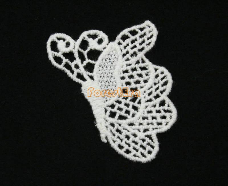 10 Stück Weiße Spitze Applikationen Floral Bestickt Patches Schmetterling 55x40mm | Lace23-25861 10 Stück Weiße Spitze Applikationen Floral Bestickt Patches Schmetterling 55x40mm | Lace23-25861 von ForestEra
