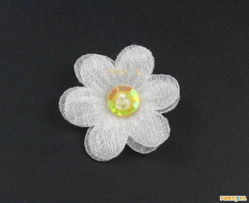 15 Stück Blume Spitze Applikation Weiß Terylen Bestickt Patch 2, 5 cm | Lace174 von ForestEra