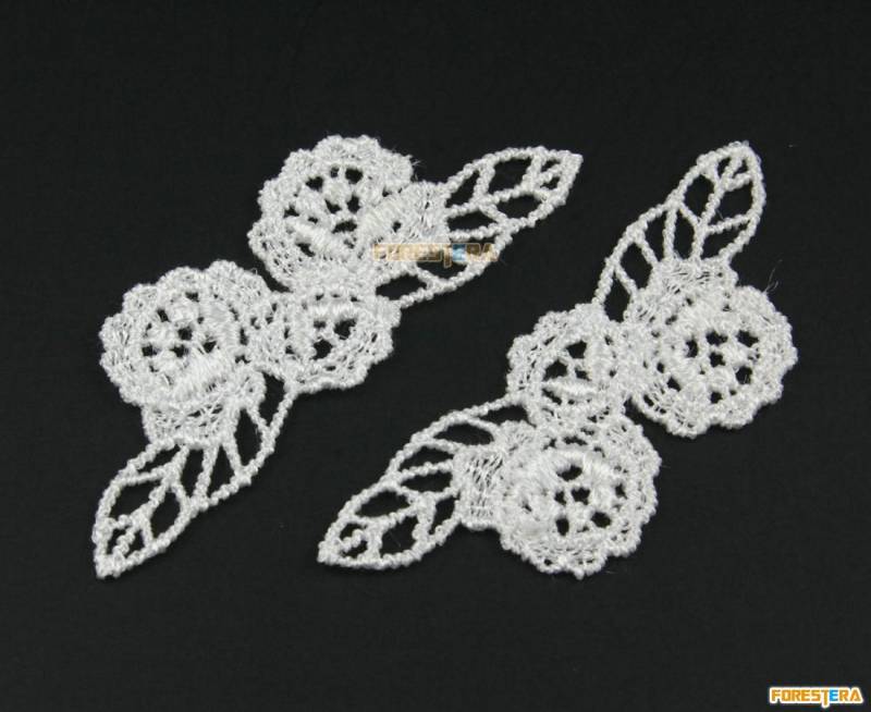 15 Stück Blume Spitze Applikation Weiß Terylen Bestickt Patch 6x2cm | Lace413 von ForestEra