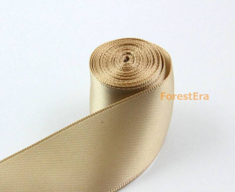 2 Yards 1 Zoll Hellbraun Glänzende Band Haarband Grosgrain | Lwd56 von ForestEra