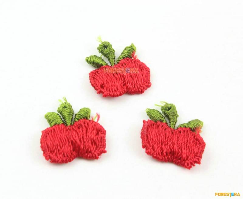 20 Stück Apfel Spitze Applikation Rot Terylen Bestickt Patch 1.5x1.5cm | Lace185 20 Stück Apfel Spitze Applikation Rot Terylen Bestickt Patch 1.5x1.5cm | Lace185 von ForestEra