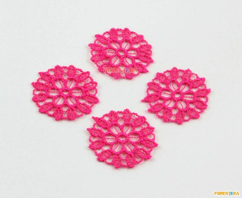 20 Stück Blume Spitze Applikation Rot Terylen Bestickt Patch 2, 2 cm | Lace404 von ForestEra