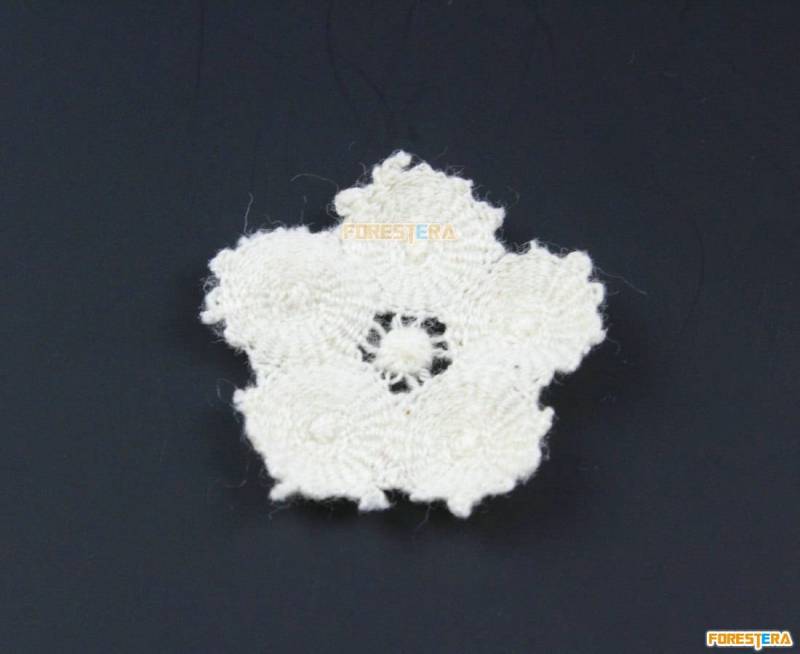 20 Stück Blume Spitze Applikation Weiß Baumwolle Bestickt Patch 3cm | Lace187 von ForestEra
