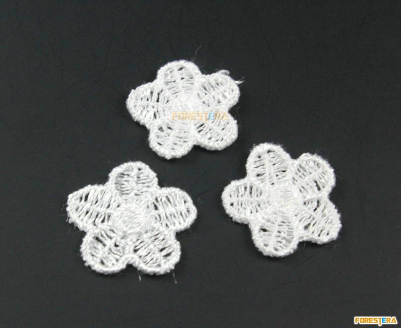 20 Stück Blume Spitze Applikation Weiß Terylen Bestickt Patch 2cm | Lace183 20 Stück Blume Spitze Applikation Weiß Terylen Bestickt Patch 2cm | Lace183 von ForestEra
