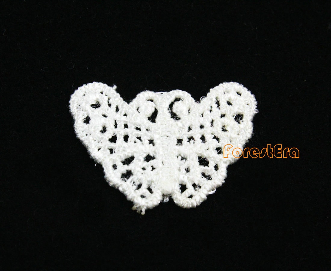 20 Stück Weiße Spitze Applikationen Floral Bestickt Patches Schmetterling 28x20mm | Lace34-25211 20 Stück Weiße Spitze Applikationen Floral Bestickt Patches Schmetterling 28x20mm | Lace34-25211 von ForestEra