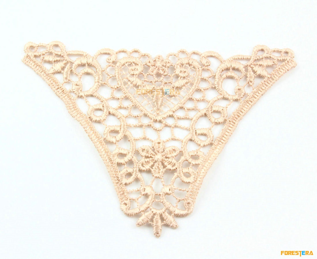 30 Stück Blume Spitze Applikation Beige Terylene Bestickt Patch 6, 5x9cm | Lace186 30 Stück Blume Spitze Applikation Beige Terylene Bestickt Patch 6, 5x9cm | Lace186 von ForestEra