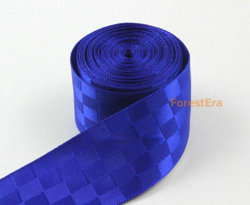 4 Yards 1 Zoll Blaue Quadrate Band Haar Grosgrain | Lwd50 von ForestEra