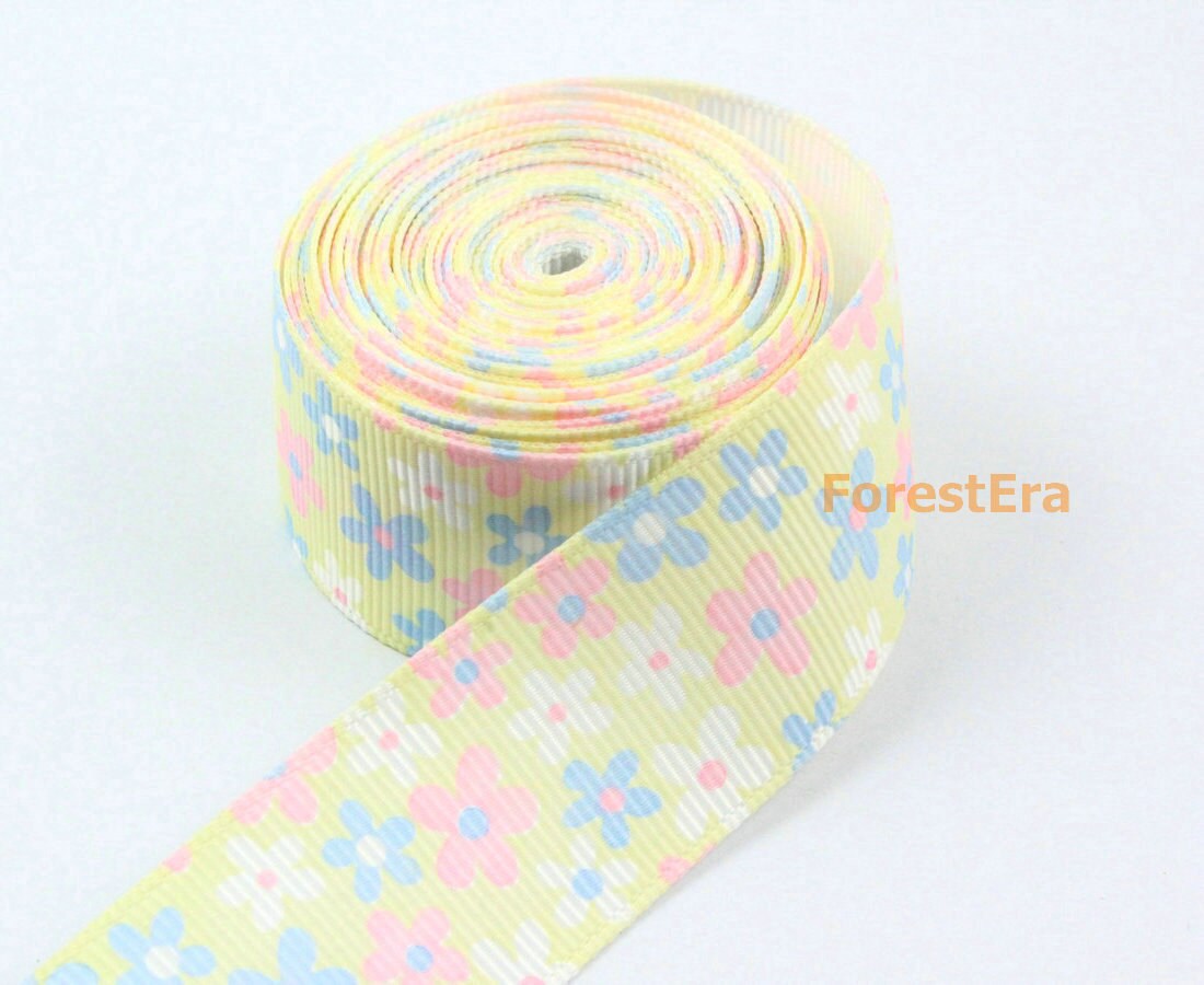 4 Yards 1 Zoll Blume Gedruckt Band Haarband Grosgrain | Lwd13 von ForestEra