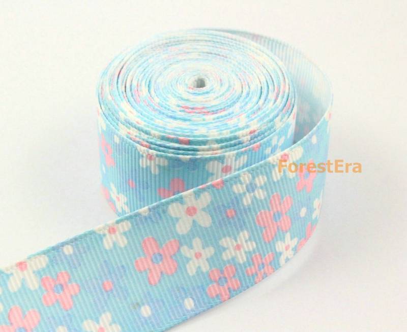 4 Yards 1 Zoll Blume Gedruckt Band Haarband Grosgrain | Lwd15 4 Yards 1 Zoll Blume Gedruckt Band Haarband Grosgrain | Lwd15 von ForestEra