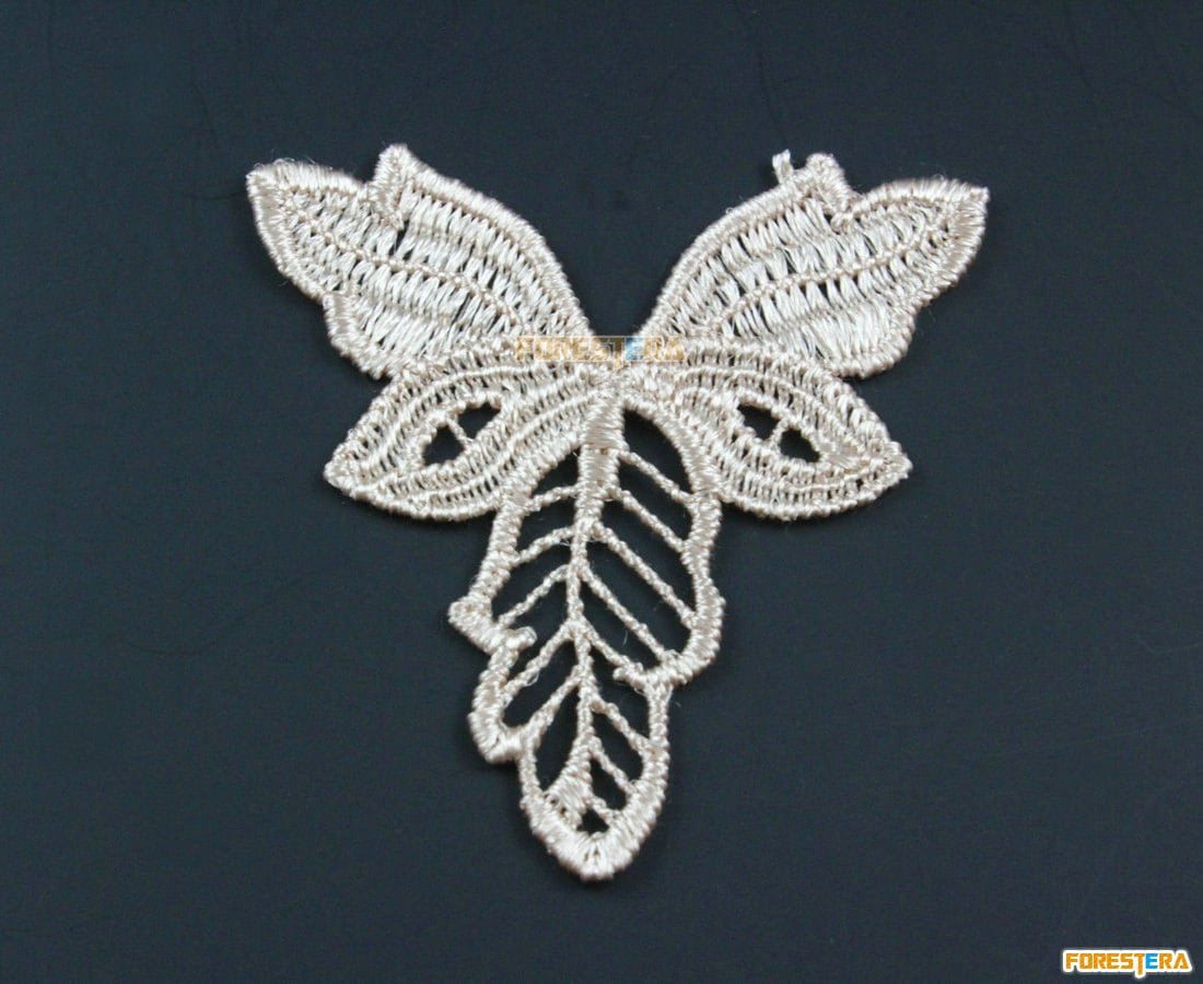 5 Stück Blatt Spitze Applikation Beige Terylene Bestickt Patch 6x5cm | Lace197 5 Stück Blatt Spitze Applikation Beige Terylene Bestickt Patch 6x5cm | Lace197 von ForestEra