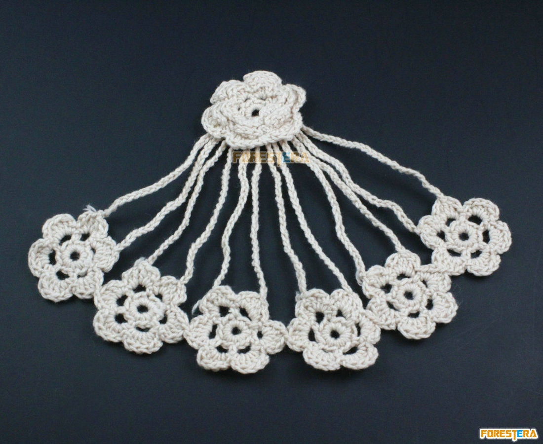 5 Stück Blume Spitze Applikation Beige Baumwolle Bestickt Patch 18x11cm | Lace211 5 Stück Blume Spitze Applikation Beige Baumwolle Bestickt Patch 18x11cm | Lace211 von ForestEra