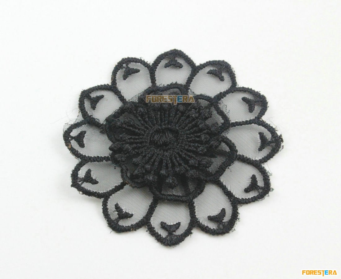 5 Stück Blume Spitze Applikation Schwarz Terylen Bestickt Patch 5, 5 cm | Lace152 5 Stück Blume Spitze Applikation Schwarz Terylen Bestickt Patch 5, 5 cm | Lace152 von ForestEra