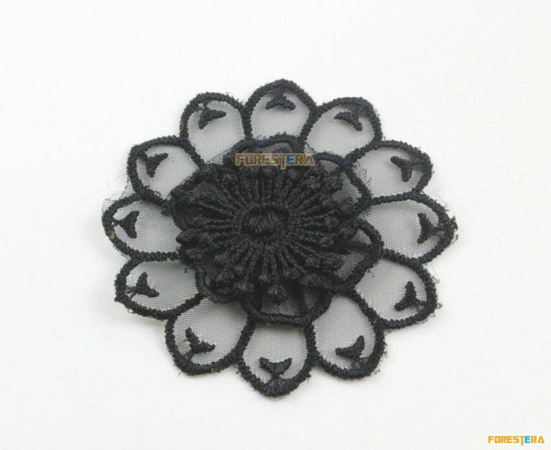 5 Stück Blume Spitze Applikation Schwarz Terylen Bestickt Patch 5, 5 cm | Lace152 5 Stück Blume Spitze Applikation Schwarz Terylen Bestickt Patch 5, 5 cm | Lace152 von ForestEra