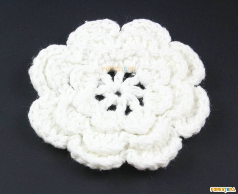 5 Stück Blume Spitze Applikation Weiß Baumwolle Bestickt Patch 7cm | Lace200 von ForestEra