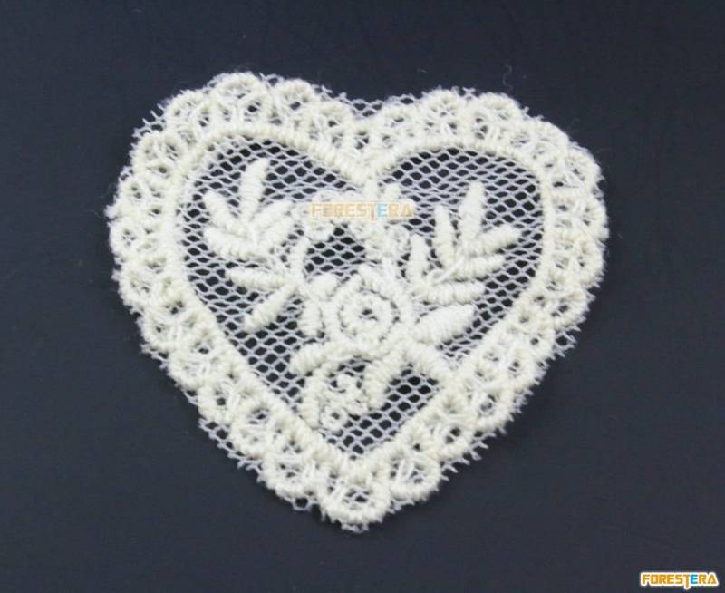 5 Stück Herz Spitze Applikation Beige Baumwolle Bestickt Patch 4x4, 5 cm | Lace182 5 Stück Herz Spitze Applikation Beige Baumwolle Bestickt Patch 4x4, 5 cm | Lace182 von ForestEra