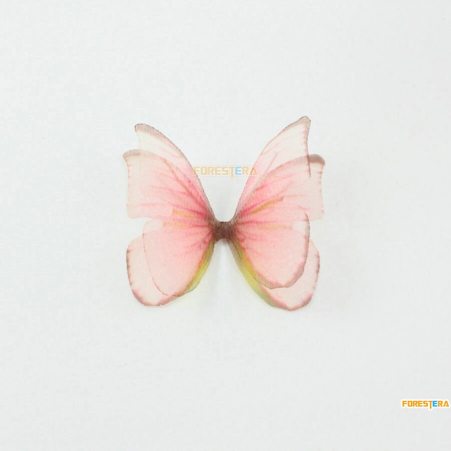 5 Stück Schmetterling Spitze Applikation Pfirsich Rosa Terylene Gestickter Aufnäher 4 X 3 cm | Lace577 von ForestEra