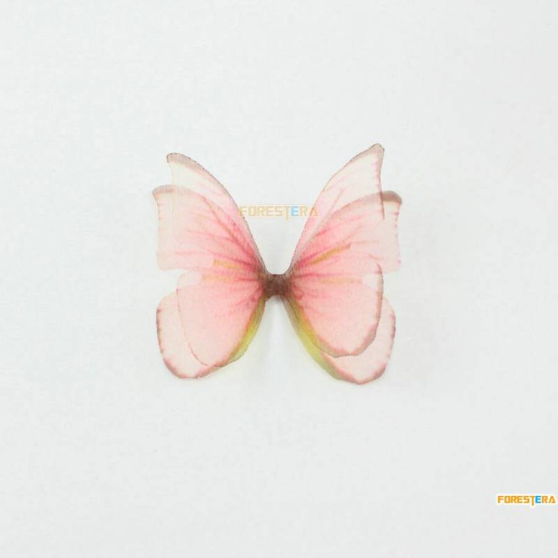 5 Stück Schmetterling Spitze Applikation Pfirsich Rosa Terylene Gestickter Aufnäher 4 X 3 cm | Lace577 von ForestEra