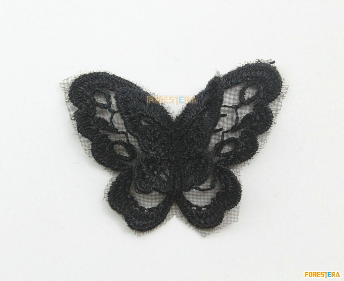 5 Stück Schmetterling Spitze Applikation Schwarz Terylen Bestickt Patch 5x4cm | Lace131 5 Stück Schmetterling Spitze Applikation Schwarz Terylen Bestickt Patch 5x4cm | Lace131 von ForestEra