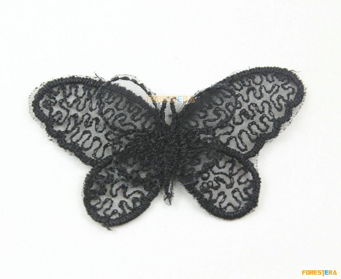 5 Stück Schmetterling Spitze Applikation Schwarz Terylen Bestickt Patch 6.5x4.2cm | Lace121 5 Stück Schmetterling Spitze Applikation Schwarz Terylen Bestickt Patch 6.5x4.2cm | Lace121 von ForestEra