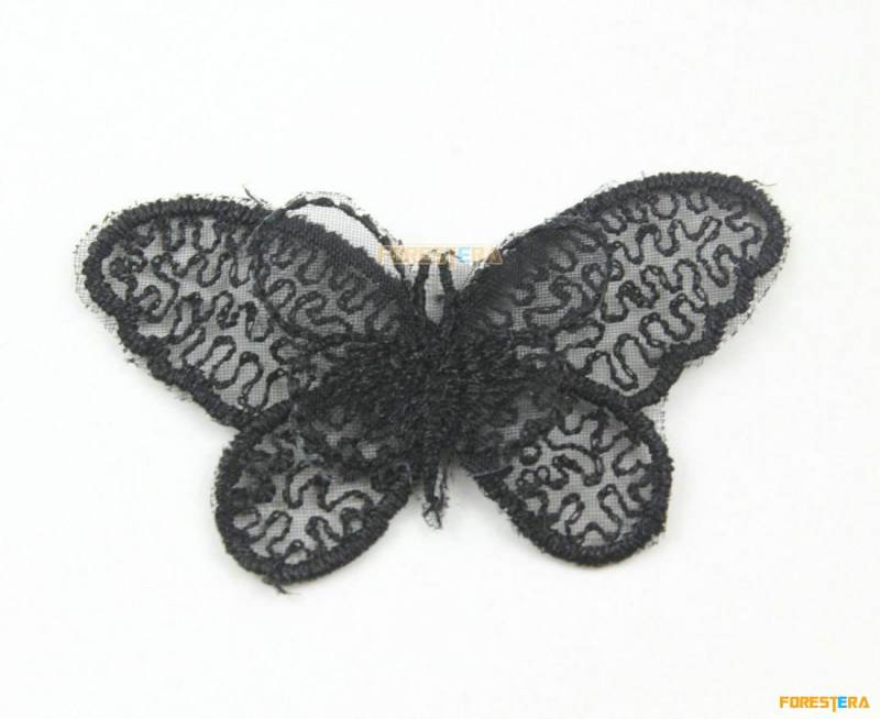 5 Stück Schmetterling Spitze Applikation Schwarz Terylen Bestickt Patch 6.5x4.2cm | Lace121 5 Stück Schmetterling Spitze Applikation Schwarz Terylen Bestickt Patch 6.5x4.2cm | Lace121 von ForestEra
