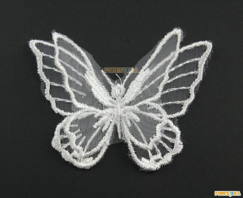 5 Stück Schmetterling Spitze Applikation Weiß Terylen Bestickt Patch 5.5x4.5cm | Lace129 5 Stück Schmetterling Spitze Applikation Weiß Terylen Bestickt Patch 5.5x4.5cm | Lace129 von ForestEra