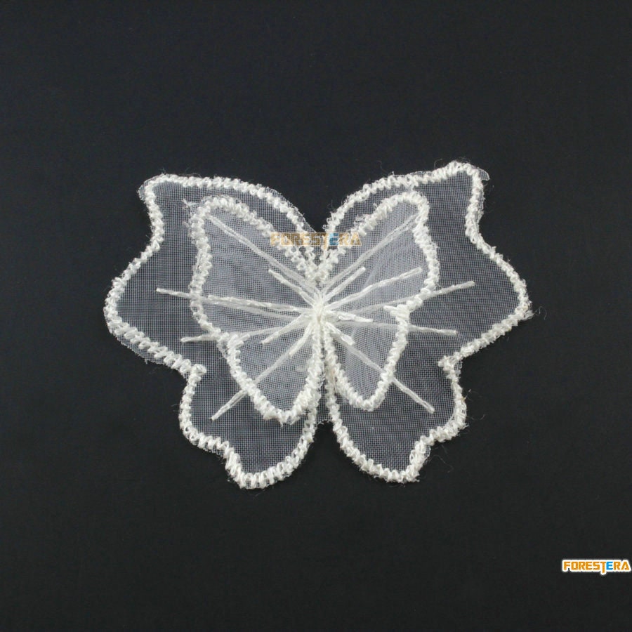 5 Stück Schmetterling Spitze Applikation Weiß Terylen Bestickt Patch 5x6cm | Lace562 5 Stück Schmetterling Spitze Applikation Weiß Terylen Bestickt Patch 5x6cm | Lace562 von ForestEra