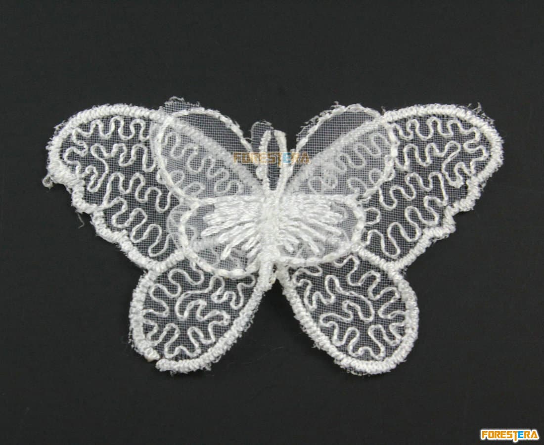 5 Stück Schmetterling Spitze Applikation Weiß Terylen Bestickt Patch 6, 5 X 4 cm | Lace126 5 Stück Schmetterling Spitze Applikation Weiß Terylen Bestickt Patch 6, 5 X 4 cm | Lace126 von ForestEra