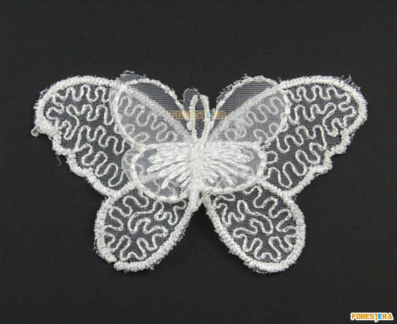 5 Stück Schmetterling Spitze Applikation Weiß Terylen Bestickt Patch 6, 5 X 4 cm | Lace126 5 Stück Schmetterling Spitze Applikation Weiß Terylen Bestickt Patch 6, 5 X 4 cm | Lace126 von ForestEra