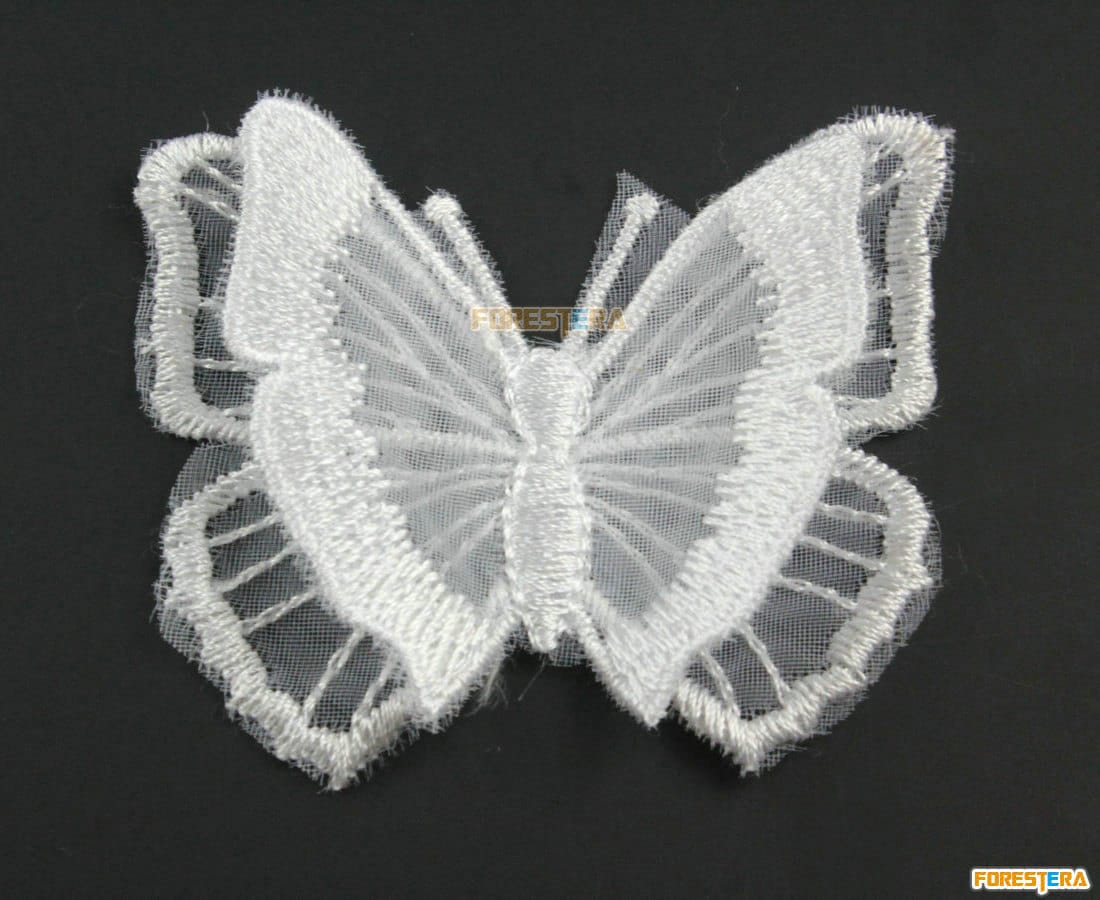 5 Stück Schmetterling Spitze Applikation Weiß Terylen Bestickt Patch 7x6cm | Lace127 5 Stück Schmetterling Spitze Applikation Weiß Terylen Bestickt Patch 7x6cm | Lace127 von ForestEra