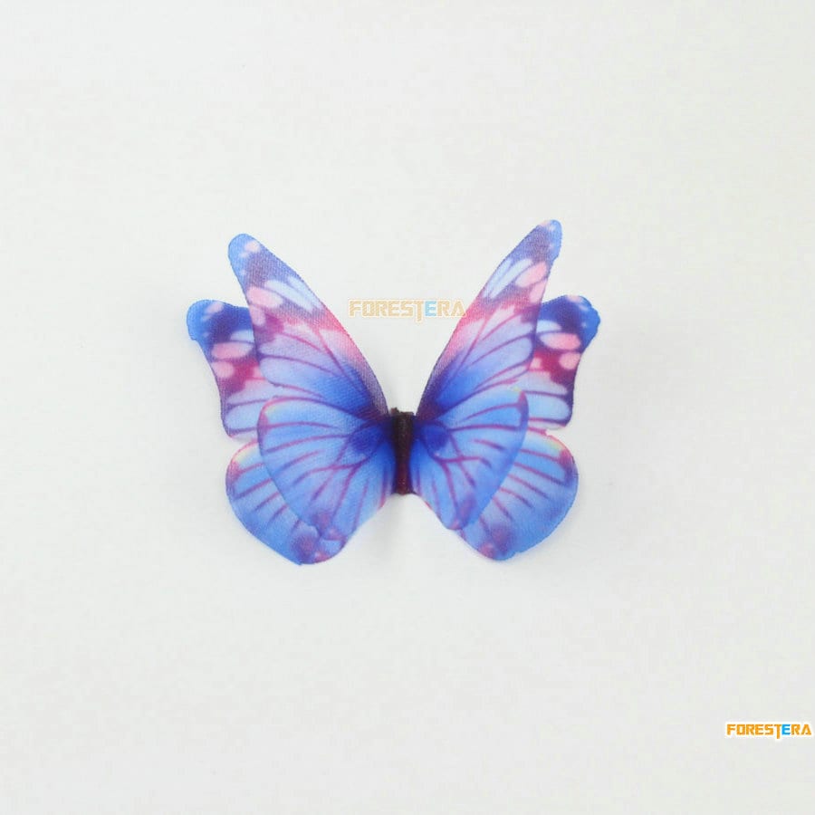 5 Stück Schmetterling Spitze Aufnäher Blau Terylene Gestickter 4.5x3.5 cm | Lace576 von ForestEra