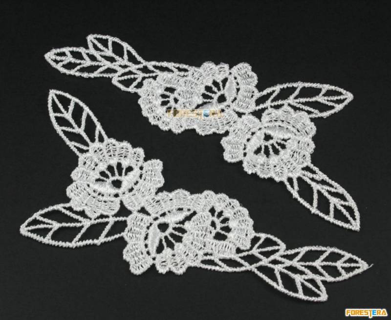 6 Stück Blume Spitze Applikation Weiß Terylen Bestickt Patch 11, 5 X 5 cm | Lace401 6 Stück Blume Spitze Applikation Weiß Terylen Bestickt Patch 11, 5 X 5 cm | Lace401 von ForestEra