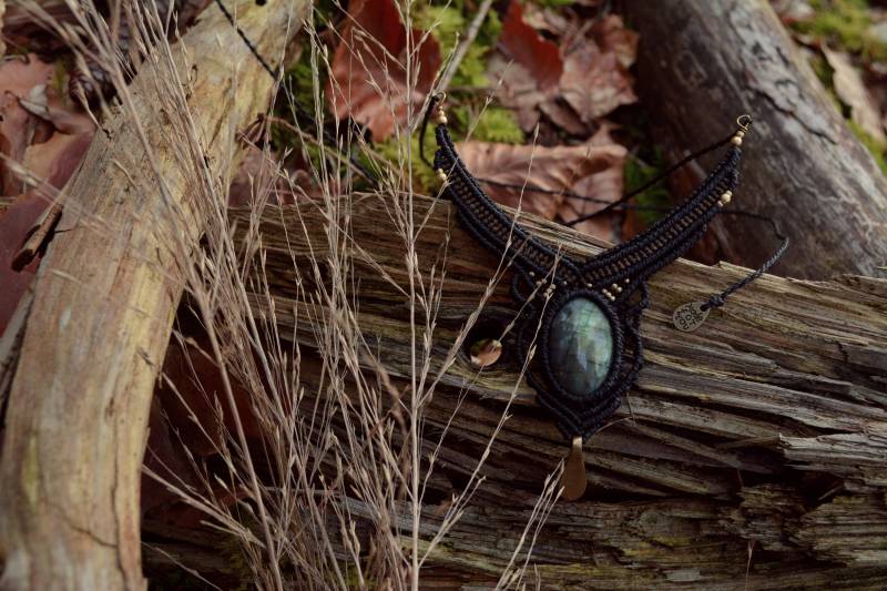 Labradorit Kette Labradorit Kette von ForestGiftMakramee