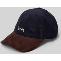 Forét Basecap aus Cord mit Label-Stitching Modell 'HAWK' in Dunkelblau, Größe 1 von Forét