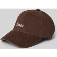 Forét Basecap mit Label-Stitching in Dunkelbraun, Größe 1 von Forét