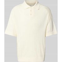 Forét Poloshirt mit gerippten Abschlüssen Modell 'ASTERN' in Offwhite, Größe XXL Forét Poloshirt mit gerippten Abschlüssen Modell 'ASTERN' in Offwhite, Größe XXL von Forét