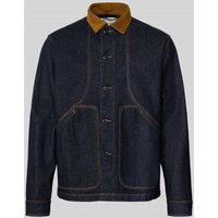 Forét Regular Fit Overshirt mit Eingrifftaschen Modell 'BERRY' in Dunkelblau, Größe XXL von Forét