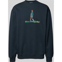 Forét Regular Fit Sweatshirt mit Rundhalsausschnitt Modell 'HUNT' in Marine, Größe XL von Forét