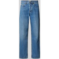 Forét Straight Leg Jeans im 5-Pocket-Design Modell 'HEATH' in Jeansblau, Größe M von Forét