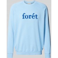 Forét Sweatshirt mit Label-Applikation Modell 'SPRUCE' in Bleu, Größe L von Forét