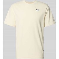 Forét T-Shirt aus Escorial Wolle mit Logo-Stitching Modell 'FIN' in Offwhite, Größe M von Forét