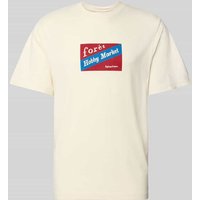 Forét T-Shirt aus Escorial Wolle mit Motiv-Print Modell 'HOBBY' in Offwhite, Größe XXL von Forét