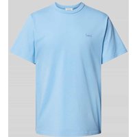 Forét T-Shirt mit Label-Stitching in Bleu, Größe L von Forét