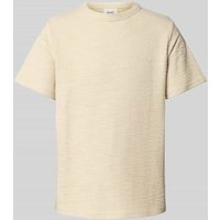Forét T-Shirt mit geripptem Rundhalsausschnitt Modell 'WILLOW' in Offwhite, Größe XXL Forét T-Shirt mit geripptem Rundhalsausschnitt Modell 'WILLOW' in Offwhite, Größe XXL von Forét