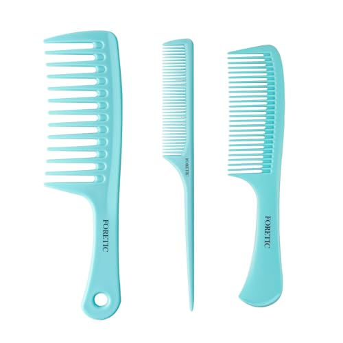3-teiliges Haarkamm-Set für Damen, Haarstyling-Kamm-Set (blau) von Foretic