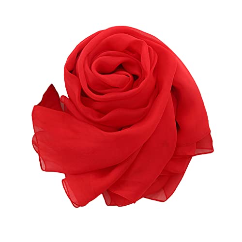 Forever Angel Luxus Damen Georgette Seidentuch 100% Seiden-schals Stola Halstücher Hot Pink Maße 53" x 53" / 135cm x 135cm von Forever Angel-Schals