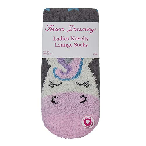 Damen Wintersocken mit dickem Fleece gefüttert Gr. 37-42, Einhorn von Forever Dreaming