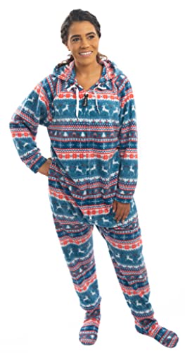 Forever Lazy Einteiler für Erwachsene, mit Fuß, für Herren und Damen, Unisex. mit abnehmbaren Füßen., Blue Rendeer Games, XXS von Forever Lazy
