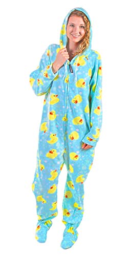Forever Lazy Footted Einteiler für Erwachsene, Einteiler Pyjama Jumpsuits für Damen und Herren, Unisex - Mehrfarbig - X-Large von Forever Lazy
